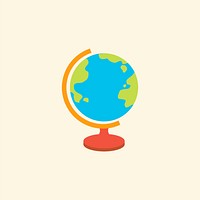 World globe psd education flat graphic