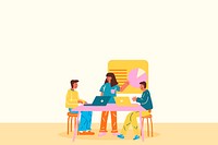 Business meeting flat design style | Free PSD - rawpixel