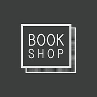 Bookshop square sign icon vector