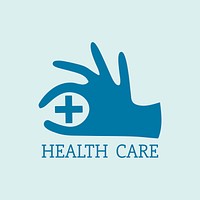 Blue health care service logo vector