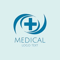 Blue medical care service logo vector