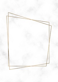 Golden rhombus frame template vector