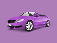 Purple convertible in a purple background vector