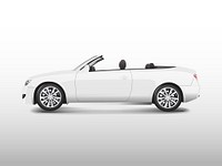 White convertible car isolated on white vector