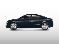 Black sedan car isolated on white vector