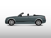 Gray convertible car isolated on white vector