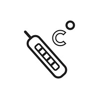 Thermometer medical instrument icon vector