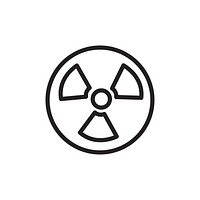 Radioactive icon vector