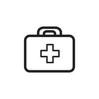 First aid box icon vector