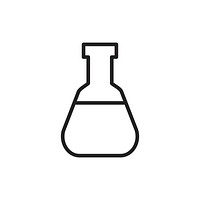 Chemical flask icon vector