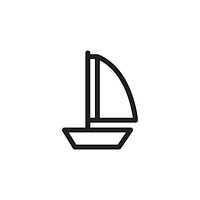 Sailing boat icon vector