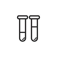 Chemical test tubes icon vector