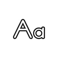 Alphabet learning icon vector