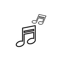 Music note icon vector