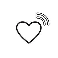 Sharing heart icon vector