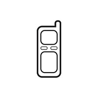 Landline phone icon vector