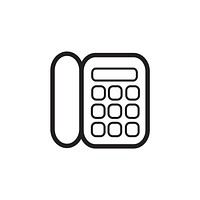 Landline phone icon vector