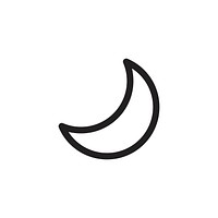 Waxing crescent moon icon vector