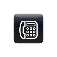 Landline phone icon vector