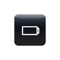 Empty battery icon vector