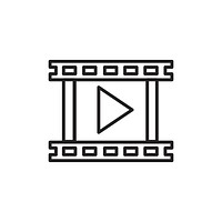 Video clip icon vector