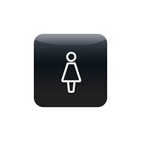 Female toilet sign vector