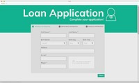 Illustation of loan application vector