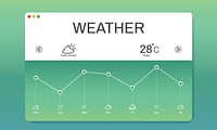 Illustration of weather forecast vector