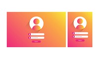 Illustraion of log in template vector