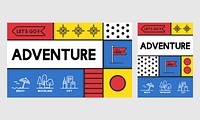 Illustration of adventure concept vector
