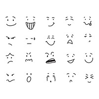 Illustration set of emotion vector
