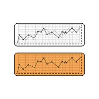 Illustration of data analysis graph vector