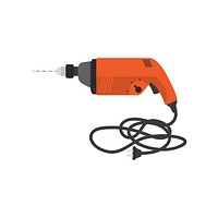 Illustration of electric drill vector