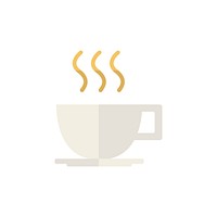 Illustration of hot drink icons isolated on white background vector