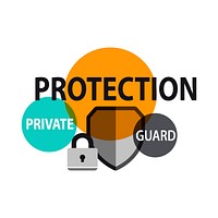 Illustration of protection shield vector