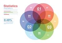 Illustration of business graph analysis vector