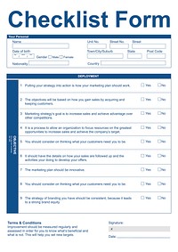 Illustration of checklist form vector