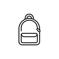 Illustration of travel bag icon vector