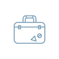 Illustration of travel bag icon vector