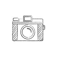 Illustration of camera icon vector