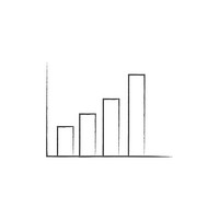 Illustration of business graph analysis vector