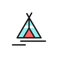 Illustration of camping tent icon vector