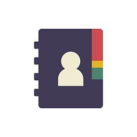 Illustration of notebook icon vector