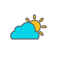 Illustration of weather forecast icon vector