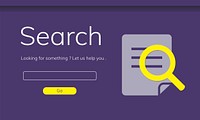 Illustration of searching website vector