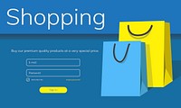 Illustration of online shopping concept vector