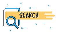Illustration of search box vector