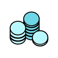 Illustration of coin icons vector