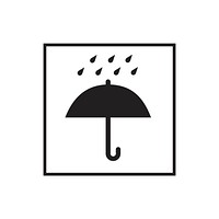 Illustration of Keep Dry Umbrella Package Caution vector
