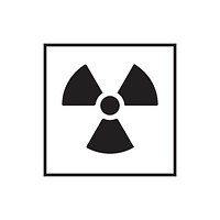 Illustration of package radioactive caution symbol vector
